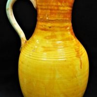 c1930s Australian pottery - Arthur Merrick Boyd ceramic handled jug, 32cm signed to base- af - Sold for $37 - 2018