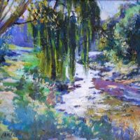 Framed Donald Cameron ( 1927 - ) Oil Painting - MORNING on THE RIVER - Signed lower left - 295x395cm - Sold for $62 - 2018