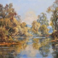 Framed ROBERT BATES (Australian, Active c196080's) Oil Painting - COAL RIVER, TASMANIA - Signed lower right, further details verso - 39x49cm - Sold for $37 - 2018