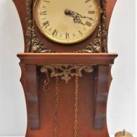 Vintage West German Feintechnik wall clock with two weights - Sold for $68 - 2018