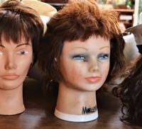Group including Mannequin heads, Sailors cap and mannequin bust - Sold for $35 - 2018