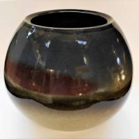 Massive Australian Studio pottery ball vase By Tony Carlin - 27cm tall - Sold for $37 - 2018
