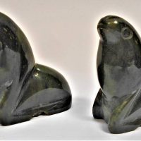 Pair of carved Jade seal figurines - 6cm tall - Sold for $87 - 2018