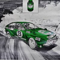 1975 Southern Cross Rally car posters Advertising Brut deodorant and the Alfetta GT - Sold for $56 - 2018