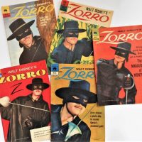 5 x Vintage Australian Walt Disney ZORRO Comic Books - 3 Marked Printed in Australia w Pride to top left cover, 2 marked King Size all colour - VGC - Sold for $68 - 2018