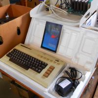 Boxed Commodore Vic 20 Computer with Arfon Micro Vic Expansion with 5 3k ram cartridges, Disks, ram pack, games on tape and printer etc - Sold for $360 - 2018