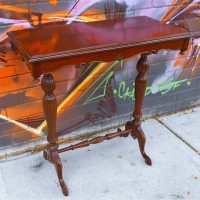 C1900 Mahogany table with colonnaded legs claw and ball feet by Rojo Melbourne Label underneath - Sold for $31 - 2018
