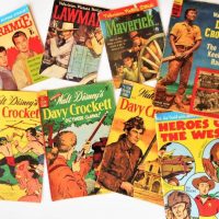 Group lot - Vintage Australian & other WESTERN COWBOY Comics - Walt Disney DAVY CROCKETT'S, Heroes of the West + smaller format LARAMIE, Lawman & Mave - Sold for $87 - 2018