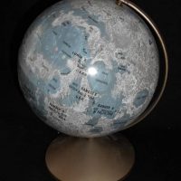 Mounted  Vintage Tin Moon landing Globe Money Box - Sold for $62 - 2018