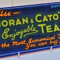 Vintage colourful advertising blotter - Moran & Cato's Enjoyable Tea - gcond Unused - Sold for $37 - 2018
