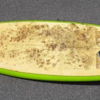 1980s Balin Surfboards 5'10 swallow tail Thruster surfboard with lime green trim - Sold for $124 - 2019