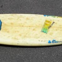 1980s Channel Islands Surfboards 6' square tail thruster surfboard shaped by Doug Bell - Sold for $137 - 2019