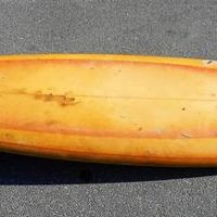 1980s Warren SLM for Skip Easton 5' twin fin knee board with round tail - Sold for $137 - 2019