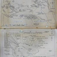 2 x hand drawn maps c1958 incl Ayer Rock and double sided Central Australia - Mount Olga and Palm Valley - 51cm x 63cm - Sold for $161 - 2019