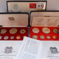 3 x Franklin Mint Papua New Guinea proof coin sets including Sterling silver - Sold for $43 - 2019