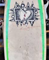 Beach Crew Roar Surfboard 6'4 Thruster shaped by Greg Brown and glassed by Peter Ashley - Sold for $422 - 2019