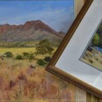 Pair of Oil Paintings Barbara Peake - 'On the road to Arkaroola' & 'View from the Great Ocean', both signed - Sold for $62 - 2019