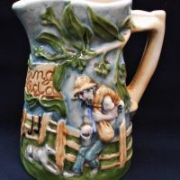 Vintage Diana  Australian pottery Waltzing Matilda musical jug - working - 20cm  H - Sold for $149 - 2019