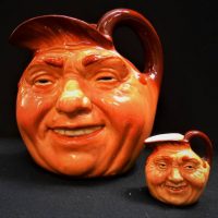 2 x Vintage Royal Doulton John Barleycorn  face jugs John Barleycorn miniature and Large - Sold for $62 - 2019