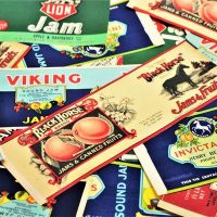 Group lot - 1920s South Australian Jam labels incl Viking, Lion, Black Horse etc - Sold for $25 - 2019