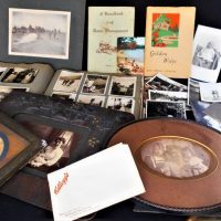 Group lot - BW photographs and ephemera including  Kellogg's truck, warships, water cannon views of Sydney Harbour, etc - Sold for $50 - 2019