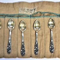 Set of 6 x Indonesian Jogda 800 silver demitasse spoons - Sold for $50 - 2019