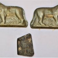 Two Pairs of vintage Chocolate moulds Rabbit and Lion - Sold for $31 - 2019