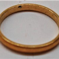 Ladies 958  23k gold wedding band 32 g - Sold for $168 - 2019