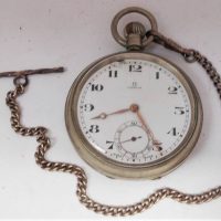 Vintage Omega 17 Jewel men's pocket watch in nickelled steel case - Sold for $112 - 2019