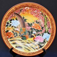 Vintage Satsuma charger 'Pheasant' - 31cm - Sold for $50 - 2019