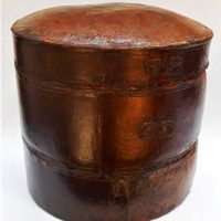 Vintage oriental lacquered 3 tier hat box - Sold for $37 - 2019