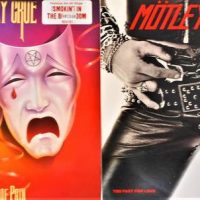 2 x  vintage Motley Crue  Lp vinyl records 'Theatre of Pain' and 'Too Fast For Love' ep - Sold for $37 - 2019