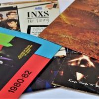 Group of Australian LP records including INXS, Hush and midnight oil etc - Sold for $56 - 2019