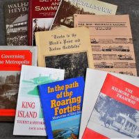 Group of Australian history books including Governing The Metropolis Melbourne 1850-1891, Settlers and Sawmillers  West Gippsland Tramways etc - Sold for $37 - 2019