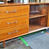 Mid Century Modem Tasmanian Myrtle sideboard by Fred Ward for Myer Heritage 186cm wide - Sold for $298 - 2019