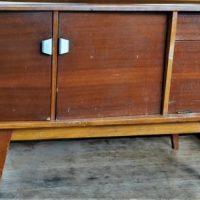 Mid Century sideboard on tapered legs - 145cm wide - Sold for $112 - 2019