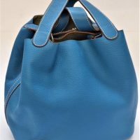 Vintage Hermes Picotin leather bag - mid blue - Sold for $149 - 2019