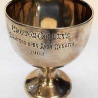 1909 Sterling silver trophy for the Stratford upon Avon Regatta - Hallmarked Sheffield 1908  for Atkin Bros - Sold for $273 - 2019