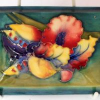 1928-1949 Moorcroft Iris  pattern Box lid - Sold for $37 - 2019