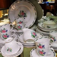 Art Deco 60 piece Susie Cooper dinner set - Fragrance pattern - setting for 8 - Sold for $43 - 2019