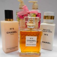 Group lot - ladies perfume and lotions, original Chanel No 5 Eau De Parfum and body lotions, etc - Sold for $31 - 2019