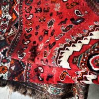 Large Red  hand knotted woollen Persian carpet - Sold for $75 - 2019