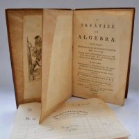 Leather bound book 1755 A Treatise of Algebra by Thomas Simpson London - Sold for $174 - 2019