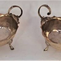 Pair of c1913 Sterling silver gravy boats  - Hallmarked  Birmingham - Sold for $174 - 2019