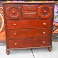 Victorian cedar 7 drawer chest on bun feet - Sold for $106 - 2019