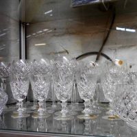 Large Group of German and Czech crystal incl Decanter, Wine glasses etc - Sold for $43 - 2019
