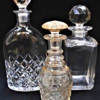3 x Vintage cut crystal decanters - Sold for $25 - 2019