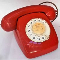 1963 STC Red Rotary Dial Telephone - Sold for $50 - 2019
