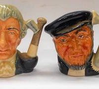 3 x Miniature Royal Doulton character mugs - Captain Ahab and  Rip Van Winkle etc - Sold for $35 - 2019