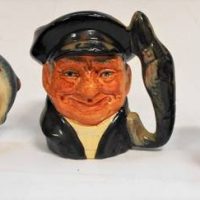 3 x Miniature Royal Doulton character mugs  - The Poacher, Gone Away and  Lobster man - Sold for $37 - 2019
